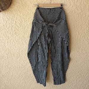 Silence noise wrapped tie front stripe pant